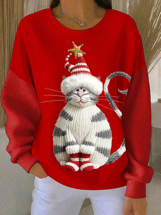 Women's Christmas Cat Sweatshirts