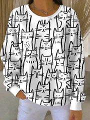 Women's Animal Print Casual Sweatshirt