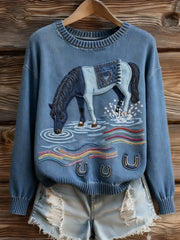 Women's horse print tops