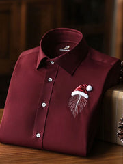 Men's Christmas Art Business Style Printed CasuaL Shirt