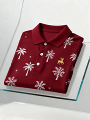 Men's Christmas Art Business Style Printed CasuaL Tops