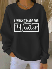 Women's Funny Christmas Not Made for Winter Ribbed Round-Neck Sweatshirt