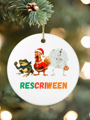 Funny "Rescriween" Printed Acrylic Decorative Ornament