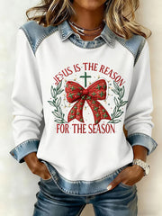 Women's JESUS IS THE REASON FOR THE SEASON Christmas Sweatshirt