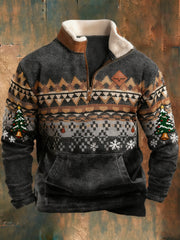 Men's Retro Christmas Printed Sweatshirt