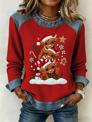 Women's Highland Cow Print Top