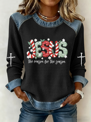Women’s Jesus The Reason For The Season Printed Top