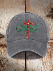 Unisex Christmas Cross Print Hat
