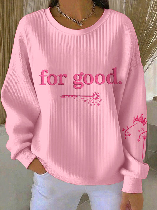Women's For Good Embroidered Sweatshirt