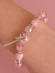 Movie Inspired Pink and Green Bead Bracelet