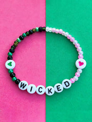 Movie Inspired Green And Pink Bead Bracelet