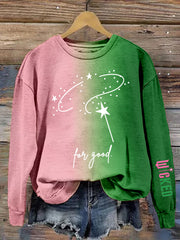 Women's Movie-Inspired For Good Embroidered Contrast Sweatshirt