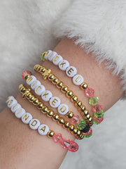 Movie Inspired Pink & Green Bead Bracelet