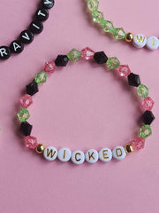 Movie Inspired Pink & Green Bead Bracelet