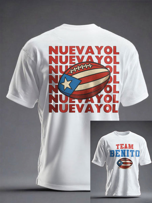 Unisex Bunny Football Music Lover Printed T-shirt