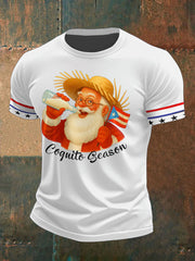 Men's Funny Puerto Rico Christmas Printed Tops
