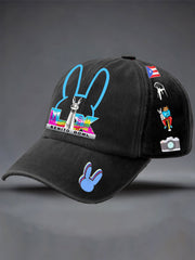 Unisex Bunny Music Football Lover Printed Hat