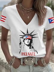 Women's Puerto Rico Art Printed T-Shirt