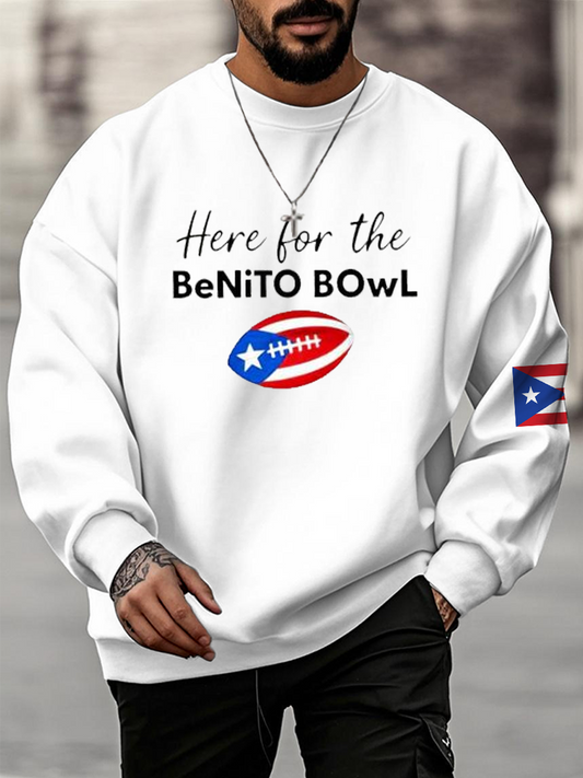 Men's Here For The Benito Bowl Crew Neck Sweatshirt