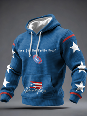 Men's Bunny Football Music Lover Printed Hoodie