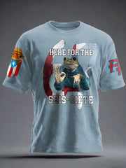 Unisex Bunny Football Music Lover Printed T-shirt