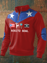 Men's Bunny Football Music Lover Printed Sweatshirt