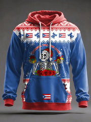 Unisex Christmas Puerto Rico Printed Hoodie