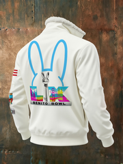Men's Bunny Football Music Lover Printed Hoodie