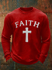 Men's Faith Printed Waffle Long Sleeve T-Shirt