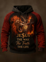 Men's Christian Faith Art Print Hoodie