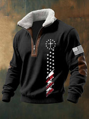 Men's Faith Cross Baggy Zip-up Hoodie