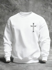 Men's Trained By The Corps Redeemed By The Cross Printed Casual Sweatshirt