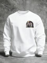 Men's Once A Marine By Duty Forever A Warrior Of Christ By Faith Printed Casual Sweatshirt