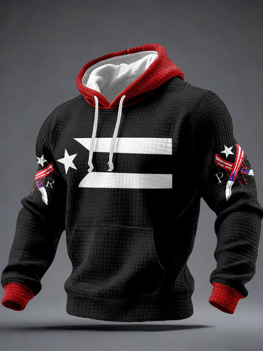 Men's Puerto Rico Art Printed Hoodie