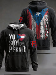 Unisex Puerto Rico Art Printed Hoodie