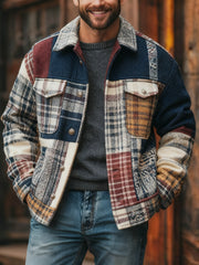 Men's Casual Checkered Jacket