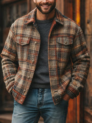 Men's Casual Checkered Jacket