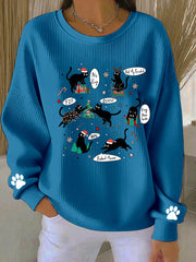 Women's Christmas FDT Printed Casual Sweatshirt