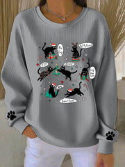 Women's Christmas FDT Printed Casual Sweatshirt
