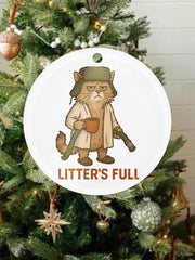 Funny Christmas Cat Pattern Acrylic Ornament