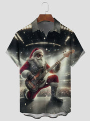 Men's Rock 'n' Roll Santa Short Sleeve Shirt