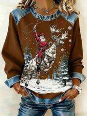 Women's Western Christmas Casual Sweatshirt
