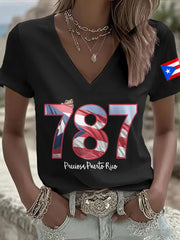 Women's Puerto Rico Art Printed T-shirt