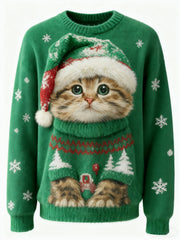 Men's Christmas Printed Casual imitation sweater