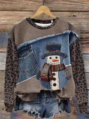 Women's Christmas Art Printed Sweatshirt