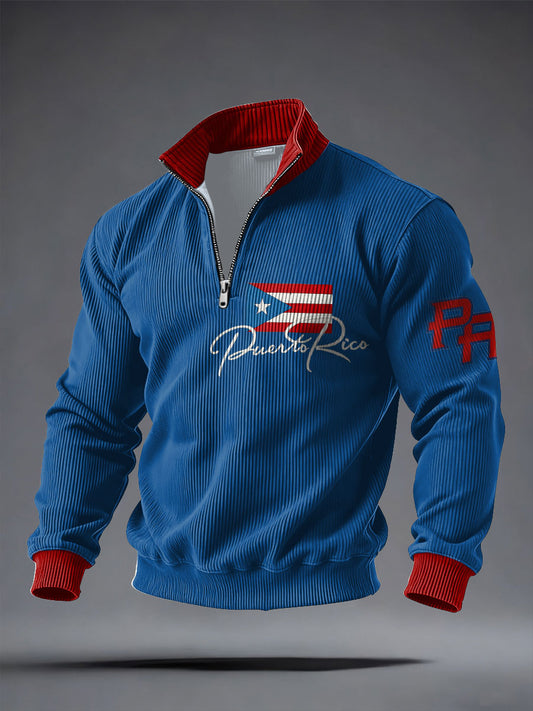 Men's Puerto Rico Printed Casual Tops