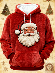Men's Santa Claus Print Casual Hoodie