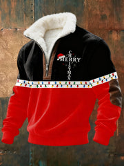 Men's Christ Christmas Tree Printed Sweatshirt