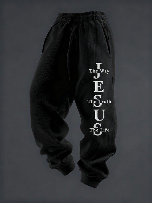 Men's Jesus The Way The Truth The Life Casual Trousers