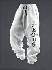 Men's Jesus The Way The Truth The Life Casual Trousers
